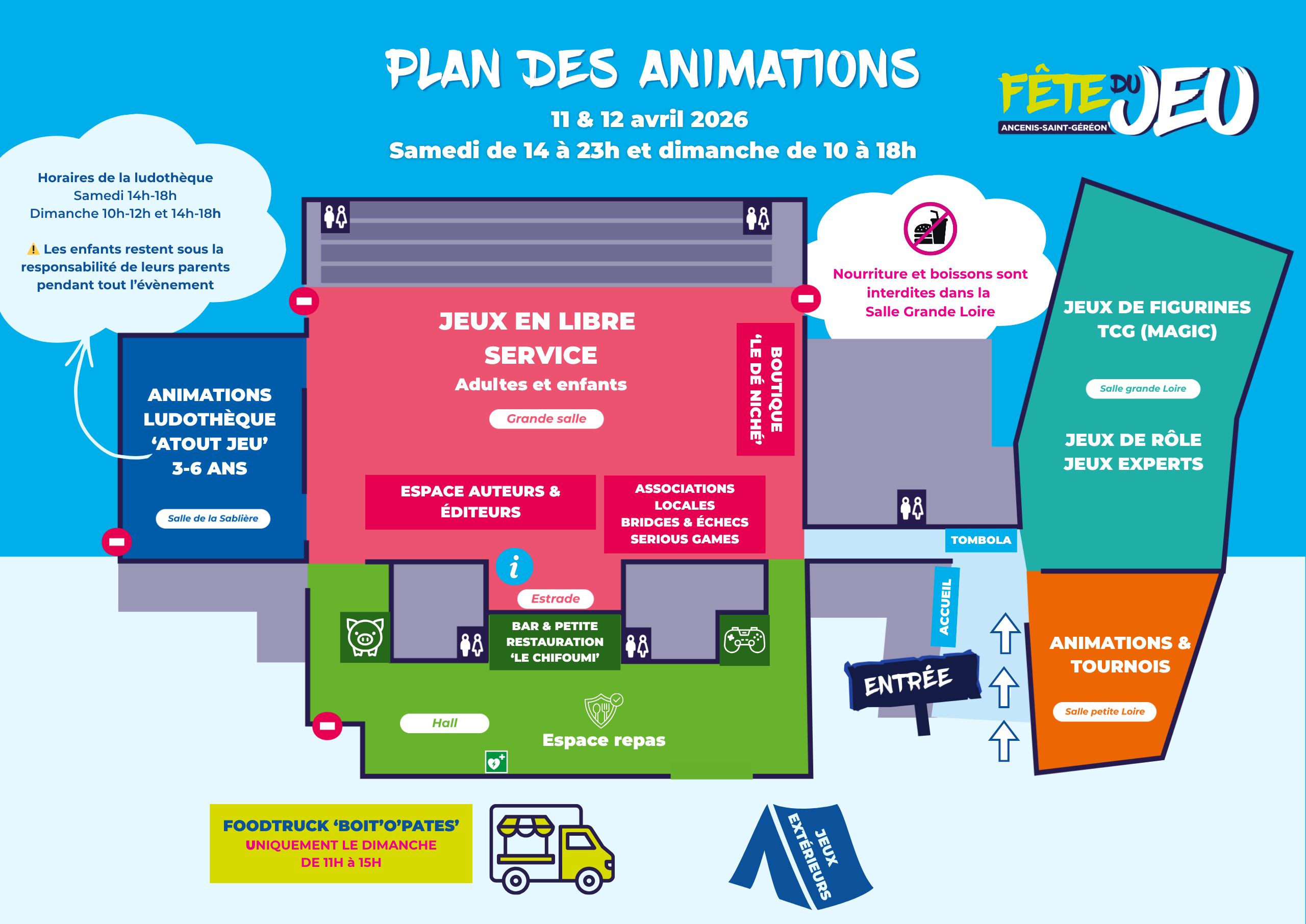 Plan des animations de la Fête du Jeu 2026